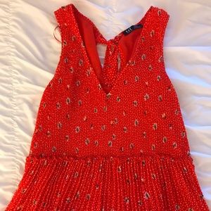 Zara pleated floral blouse